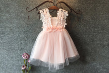 lace flower girl dress in pink
